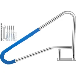 VEVOR Pool Haltegriff Edelstahl 139,7x81,2 cm Schwimmbad-Handlauf 113 kg Traglast Einstiegshilfe Pool  4,8 cm Griffbogen mit Griffbezug Treppe für Pool für Schwimmbäder Schräglagen Spa Wasserpark