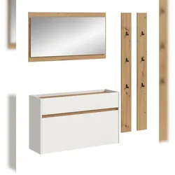 Ebuy24 Drive Garderobenmöbel Set D29 Weiß.