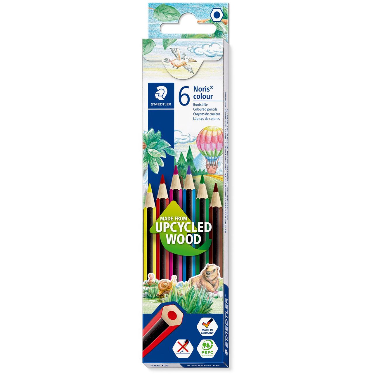 STAEDTLER Noris colour 185 Buntstifte farbsortiert, 6 St.
