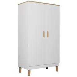 BABYKLEIDERSCHRANK 2 Türen Denver Weiß