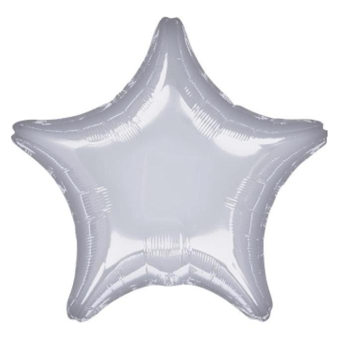 Amscan Folienballon Stern Silber metallisch glänzend (5x) (9914088)