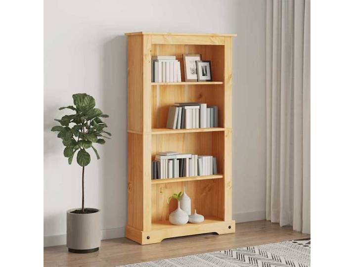Bibliothèque en pin mexicain - VIDAXL - 4 niveaux - 80x29x150 cm - Bois massif - Marron - Style mexicain Corona