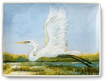 "Certified International Coastal Birds Rectangular Platter 16"" x 12"" - 16.00""L x 12.00""W x 1.25""H"
