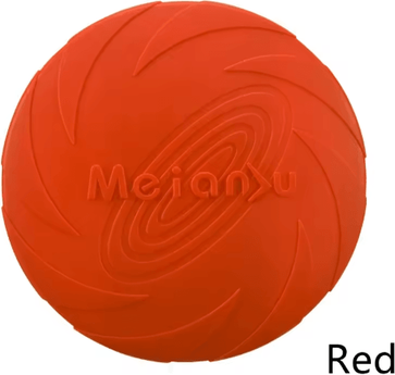 Inspire Picks Durable Silicone Dog Flying Disc Bite Resistant Outdoor Training Toy red s