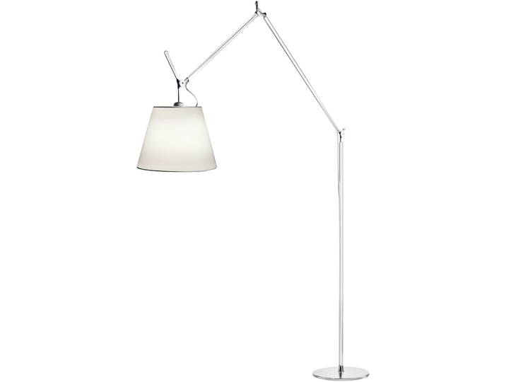 Artemide Designer-Stehlampe Tolomeo Mega Aluminium/Weiss Metall/ Pergamentpapier 2016 lm Dimmbar H 238 cm - LED - Lichtfarbe: Warmweiss- LED