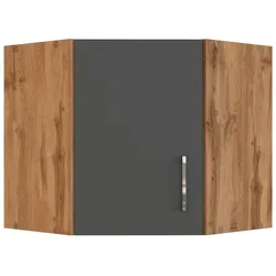 Held Eckoberschrank ca. 60 cm Anthrazit/Eiche