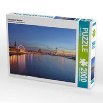CALVENDO Puzzle Düsseldorf Skyline | 2000 Teile Lege-Größe 90x67cm Foto-Puzzle für glückliche Stunden