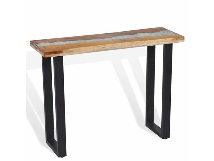 HOT SALE*Table console - SHELD - Armoire d'entrée - Pour salon - Teck 100x35x75cm M5447602