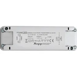 Kopp 202525095 Elektronischer Transformator: 4 Eingänge/6 Ausgänge, dimmbar, Halogenlampe: 0-250W, LED: 120W  - 4 Stück