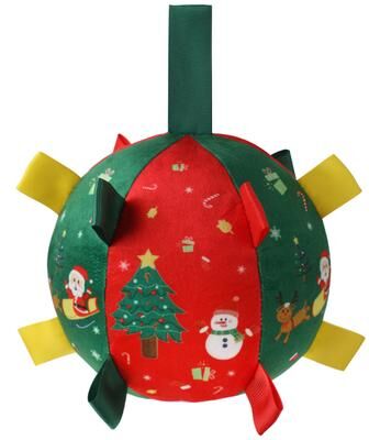 Multicon Wholesale Hub New Pet Training Ball With Bell Sound, Interactive Outdoor Dog Football red