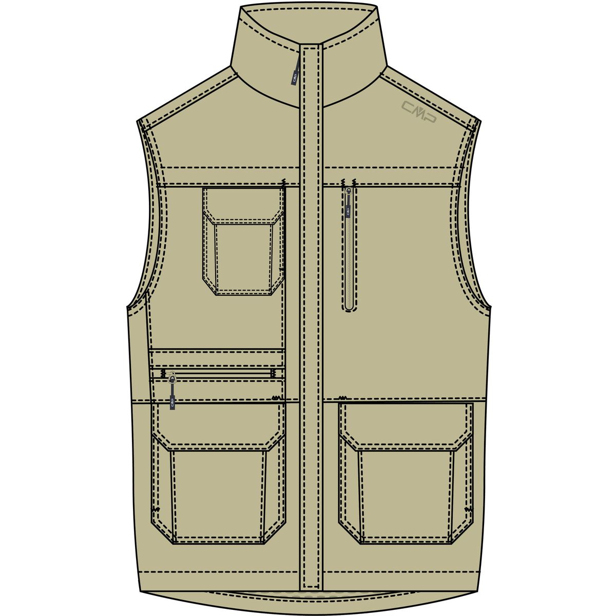 CMP MAN Vest sand (P631) 50 30T6657-P631-50