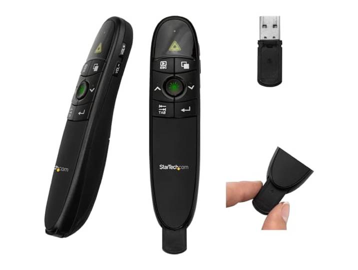 StarTech.com Presentatie-afstandsbediening (draadloze presentator, PPT-afstandsbediening, USB PowerPoint Presenter, 27 m)