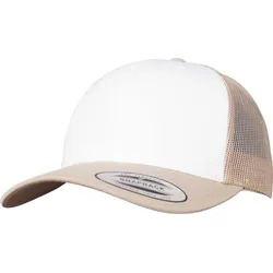 FLEXFIT Unisex 6-Panel Trucker Kappe Netz Cap 6606CF khaki/white/khaki one size