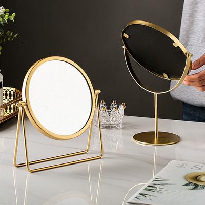 Fusion Finds Nordic Vanity Mirror With Gold Iron Frame Modern Round Makeup Mirror For Bedroom & Bathroom Nordic Vanity Mirror With Gold Iron Frame Modern Round Makeup Mirror For Bedroom & Bathroom