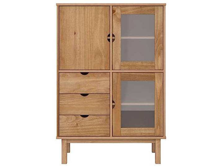 KTHLBRH Anrichte Otta 85 x 43 x 125 cm Massivholz Kiefer 3 Schubladen, 3 Türen, stabiler Rahmen, robuste Platte, vielseitiges Möbelstück