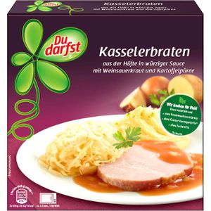 Du-darfst Fertiggericht Kasslerbraten, mit Kartoffelpüree und Weinsauerkraut, 400 g