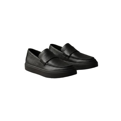 Loafer CALVIN KLEIN "HYBRID CLEAN LOAFER BAND TUM LTH", Herren, Gr. 45, Leder Synthetik, schwarz, unifarben, Schuhe Loafer, Loafer mit Plateau, Slipper, Schlupfschuh