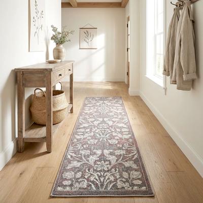 Gertmenian Paradis Traditional Floral Medallion European Inspired Design Fringe Stain-Resistant High-Traffic Indoor Area Rug Collection