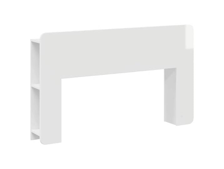 GHVBNMF Kopfteil-Schrank Weiß 135x18,5x80 cm Holzwerkstoff Regal Praktisches Bett-Kopfteil mit integriertem Stauraum für Bücher und Deko im Schlafzimmer. U-Form Wandmontage.
