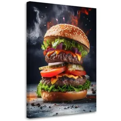 LEINWANDBILD Burger-Food-Restaurant 40x60cm