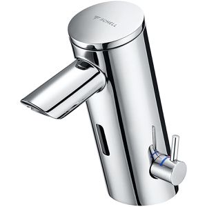 SCHELL Waschtischarmatur Puris E2 HD-M, verchromt, 15,8 cm hoch, aus Messing, Infrarot, elektronisch, Batterie 6V