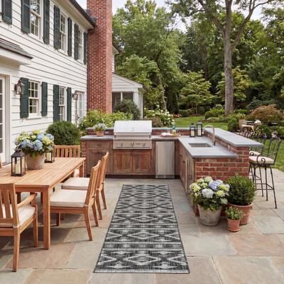 SAFAVIEH Courtyard Jerri Indoor/ Outdoor Waterproof Patio Backyard Rug