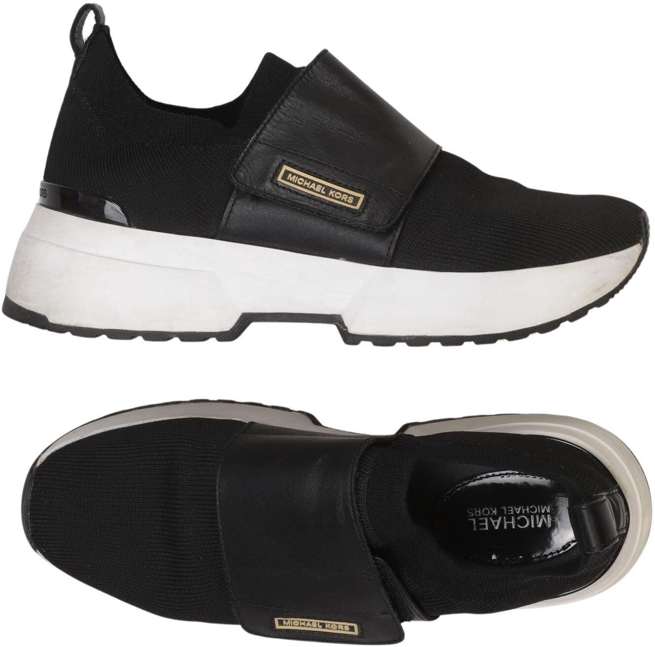Michael Michael Kors Damen Sneaker, Schwarz, Gr. EU 38, Leder - Second Hand