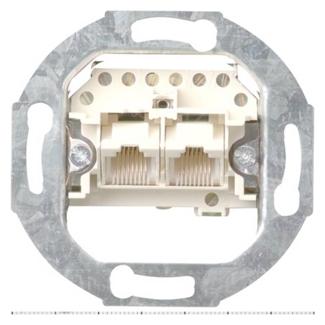 Gira 018700 UAE/TAE 2x8-pol Einsatz Steckdose - Zubehör Netzwerk (018700)