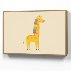 NACHTTISCHLAMPE MIT AKKU Giraffe - Regenbogenmähne - Beige 100x70 cm