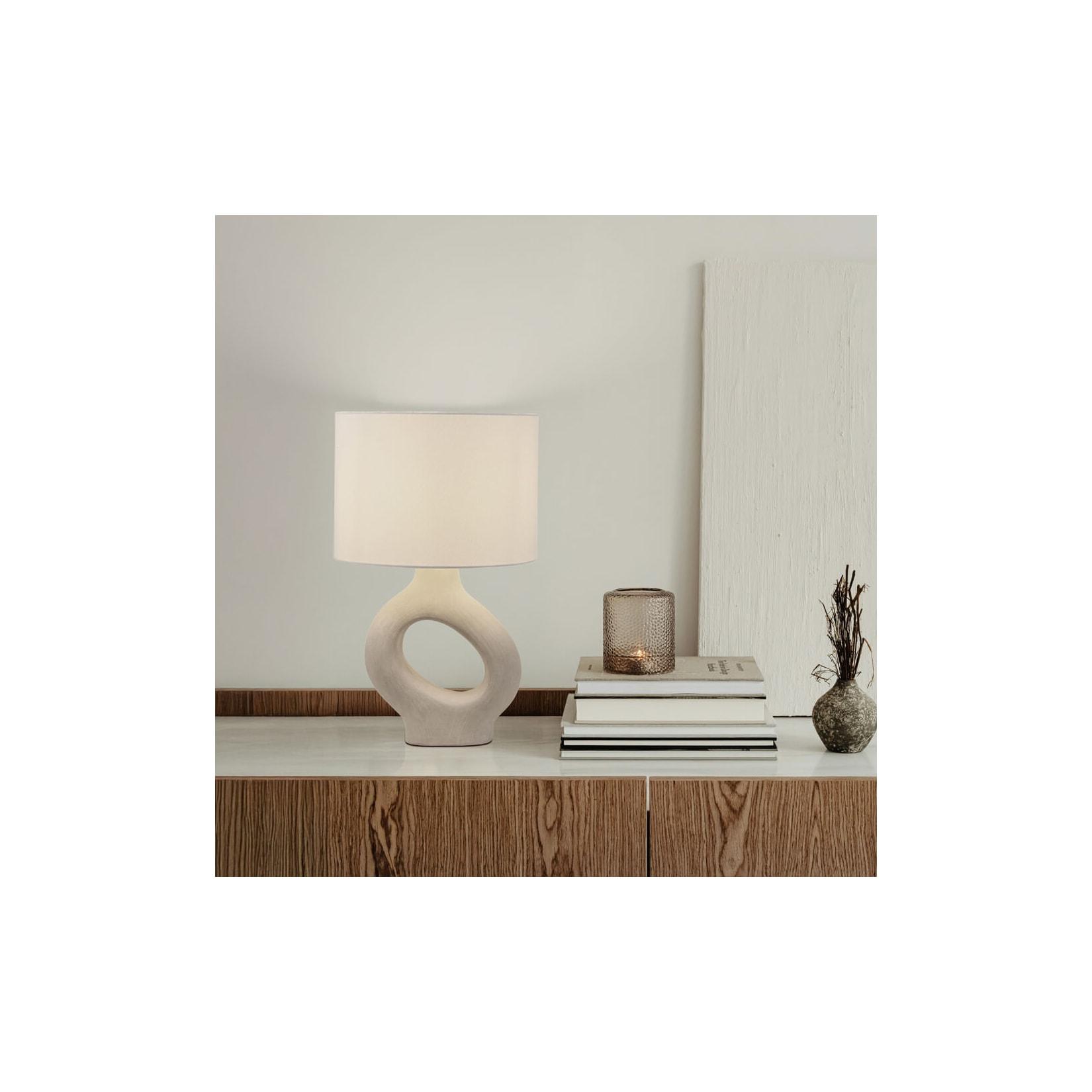 HOME DELUXE Große Tischlampe asymmetrisch LOLA - Beige