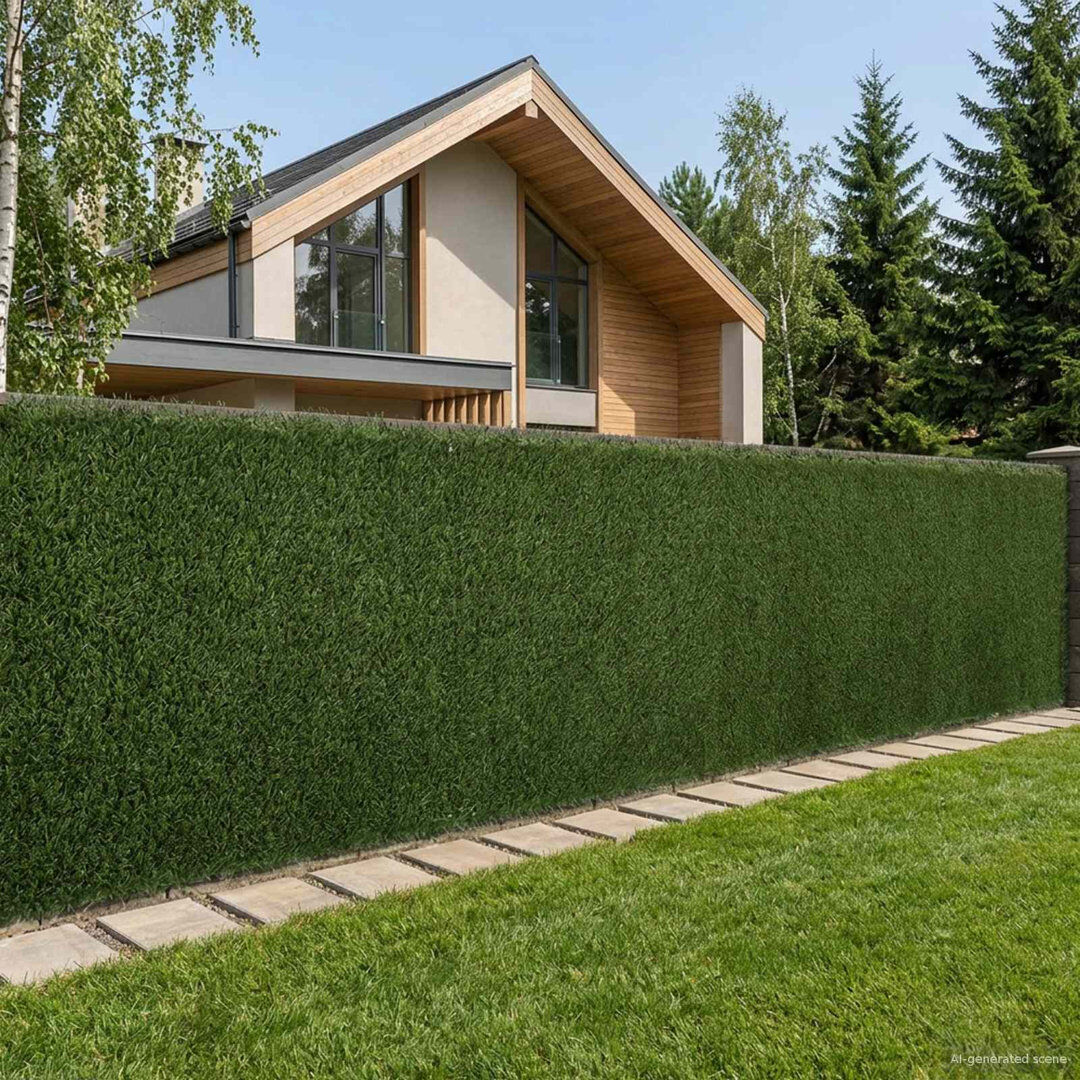 Rebrilliant Artificial Grass Fence Garden Wall Panel Privacy Fence Screen Light Green Does Not Applycm H x 300cm W x 100cm D