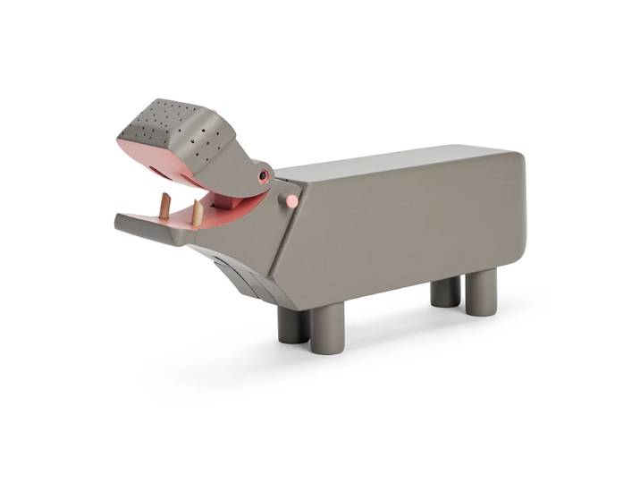 Kay Bojesen - Holz-Flusspferd, H 9 cm Buche grau