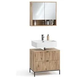 Vicco, Badmöbelset, Badmöbel-Set Eliza, Viking Oak, 2 Teile