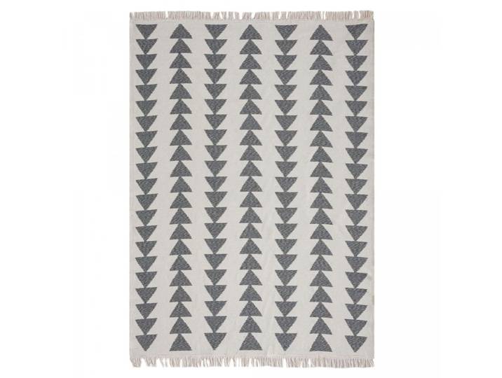 Tapis kilim 120x160 coton écru, gris