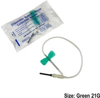 Uplifted Finds Vascular Access Butterfly System (Multi Pack) 50 Pcs Green 21 G