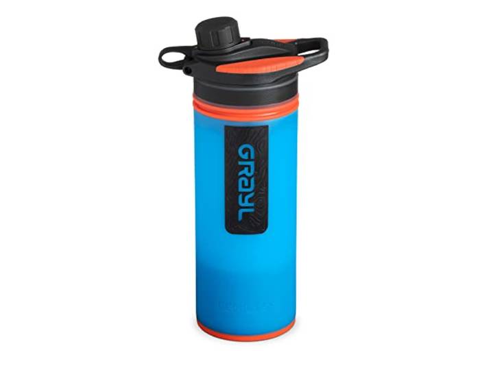 GRAYL GeoPress 710ml Outdoor Wasserfilter Trinkwasser I Eliminiert 99,99% aller Bakterien und Viren I Perfekt für Camping, Survival und Reisen (Bali Blue)