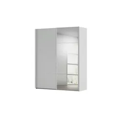 meinSchrank Schwebetürenschrank inklusive Zubehör Regina , grau , Maße (cm): B: 181 H: 223 T: 68.0