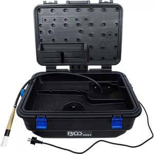 BGS-technic Teilewaschgerät 8693, für Lösemittel, 20 Liter Kabinenvolumen, Waschpinsel & Pumpe mit 3 l/min