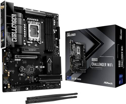 ASRock B860 Challenger WiFi 1851 Mainboard Sockel (PC) Intel LGA 1851 Formfaktor (Details) ATX Mainboard-Chipsatz Intel B860