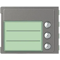 Bticino, Zubehör Gebäudesicherheit, Frontblende Ruftastmodul 3Rt Robur
