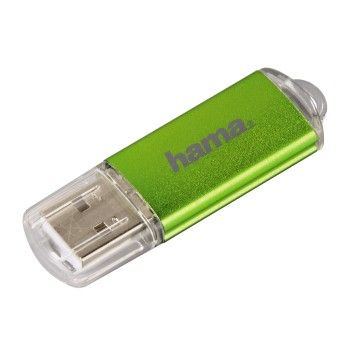 Hama USB Typ-A Stick 64 GB 104300 Laeta (Grün, Transparent) 00104300