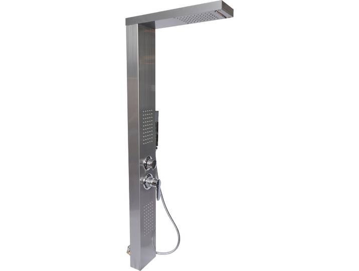 Wiltec Colonne de douche multifonctionnelle avec Jet pluie Acier fin Buses de massage & Pommeau Robinetterie Accessoire de douche réglage Confort Équipement Salle de bains