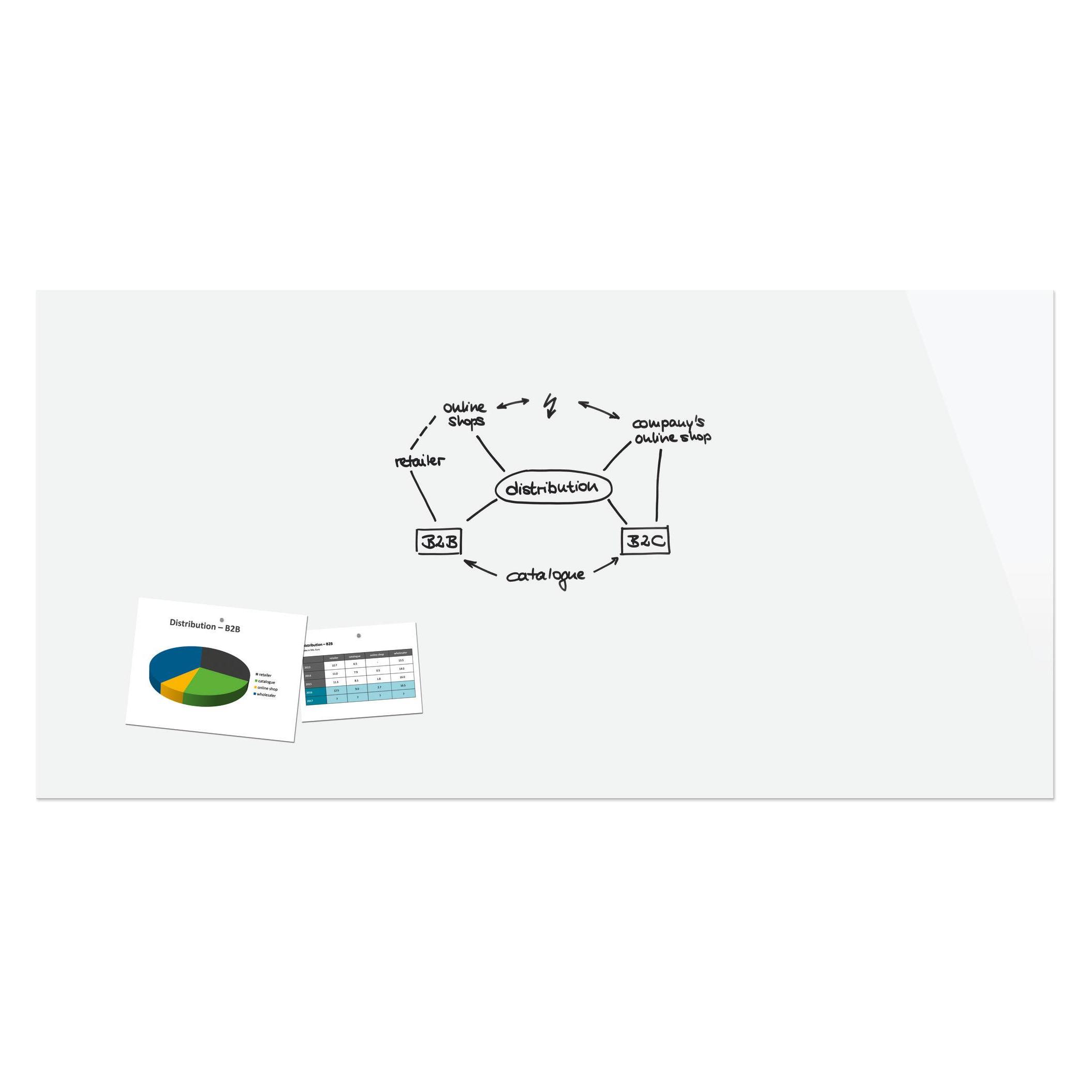 BE! Board Be!Board Glas-Magnettafel, (B)2.400 x (H)1.200 mm, weiá (Magnettafel) (B1700)