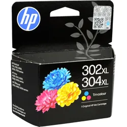 HP Tinte B7RT8AE 302XL 304XL CMY