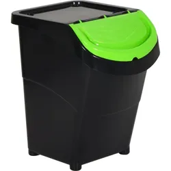 vidaXL Abfallbehälter stapelbar, Abfalleimer, Schwarz
