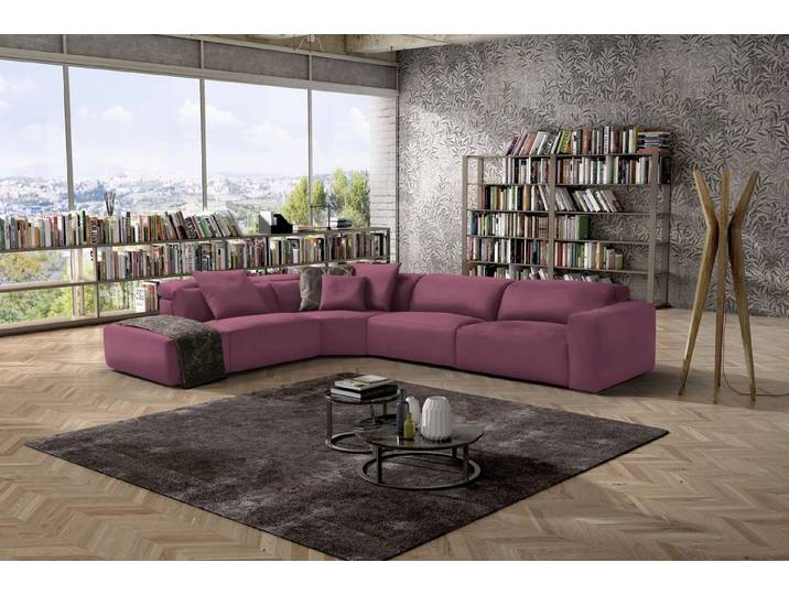 Egoitaliano Ecksofa Beverly, extravangantes Designsofa mit erstklassigem Sitzkomfort, wahlweise mit elektrischer Relaxfunktion, Kopfteilverstellung