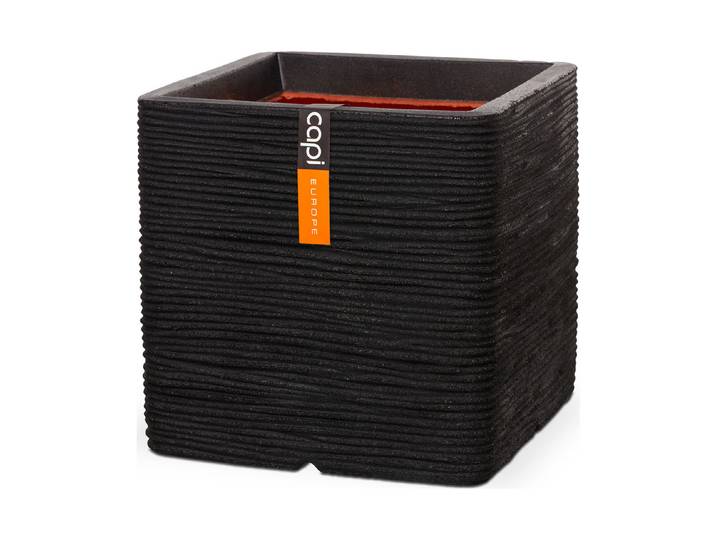 Capi Blumentopf RIB Quadro Schwarz 30 × 30 cm 23 l