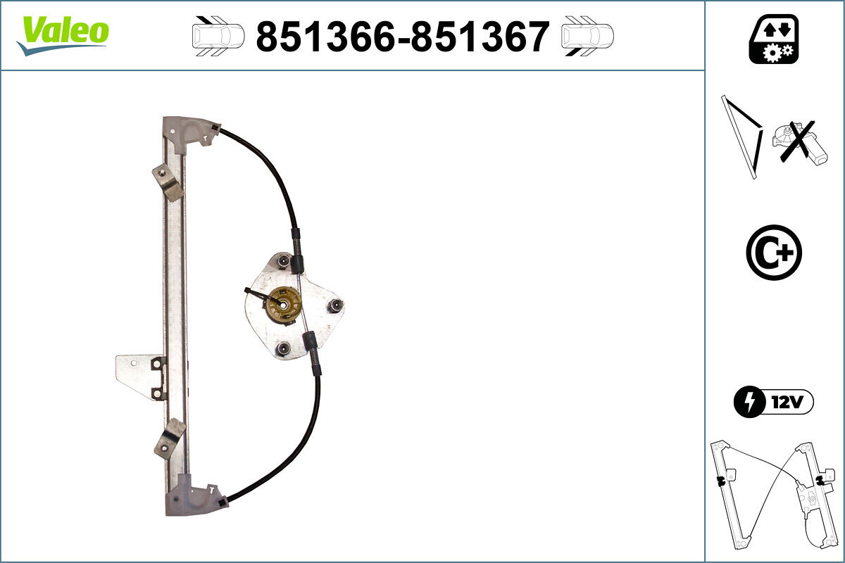 Valeo Fensterheber 851366 Hinten Links Für Mazda