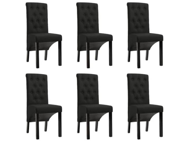 HGPOTUY Esszimmerstühle 6 STK. Schwarz Stoff Polsterung, Ergonomisch, Holzbeine, Leicht Montierbar, 110 kg Belastbar