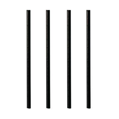 Trinkhalme Papstar, für Shakes, Einweg, L 210 x Ø 8 mm, aus FSC®-zertifiziertem Papier, schwarz, 100 Stück
